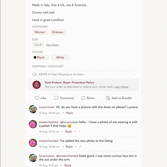 100% silk dress by Michael Kors - Picture 6 of 6